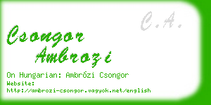 csongor ambrozi business card